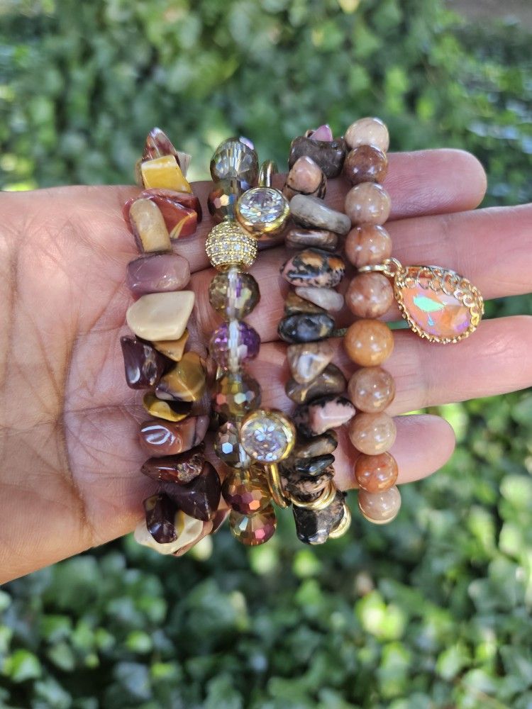 Brown 5 Bracelets Stack