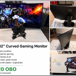 Dell 32” Curved Gaming Monitor