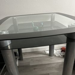 Glass Table With 4 Chairs