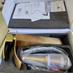 Bwe Bathroom Vessel Sink Faucet With Drain In Brushed Gold 