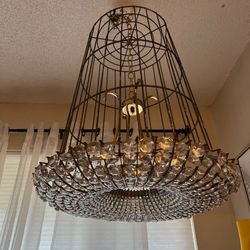 Beautiful Large Vintage Crystal Chandelier 