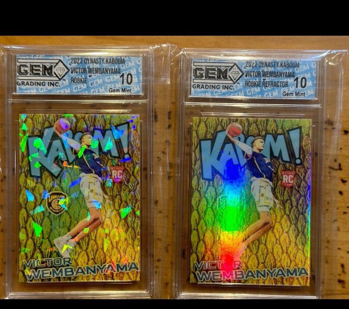 2 Rare Kaboom Cards Graded Gems