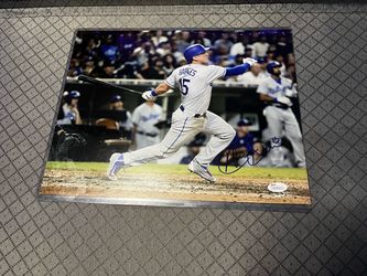 Austin Barnes Dodgers Signed 8x10 Photo JSA