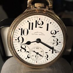 Antique 1963 Hamilton 992B Lever-Set Pocket Watch