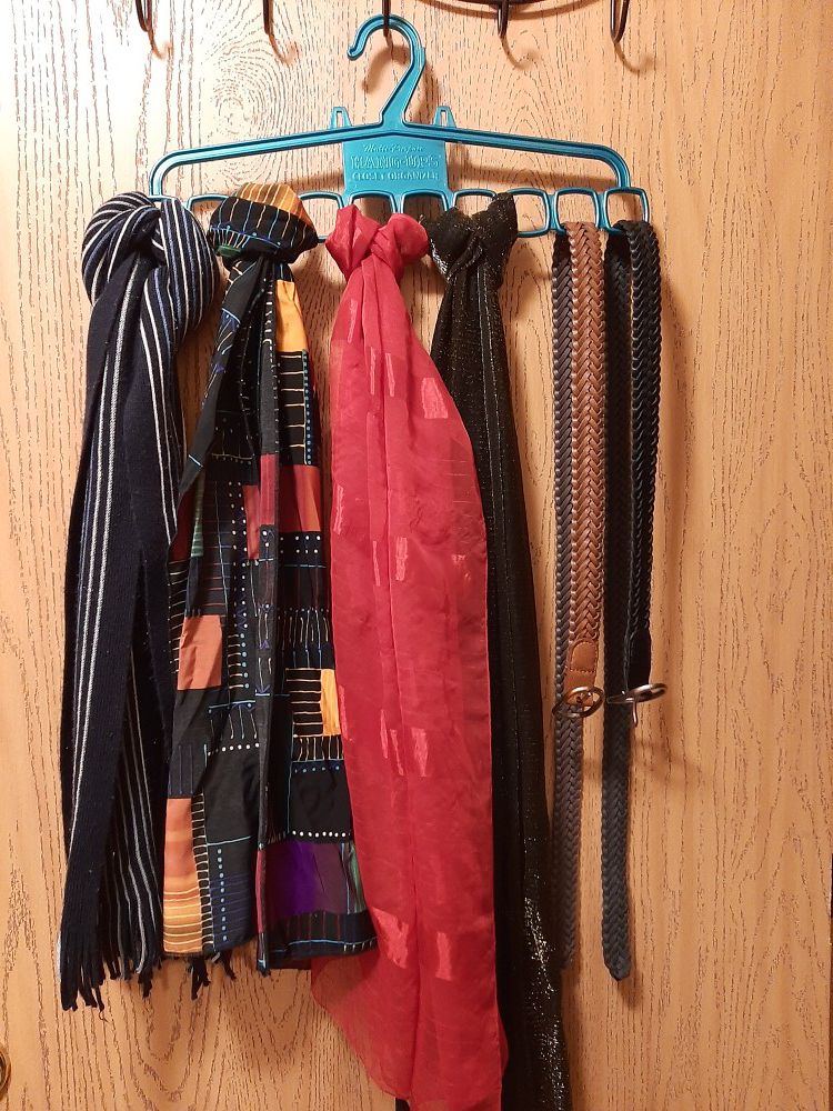 Scarves and closet organizer (hanger), OBO