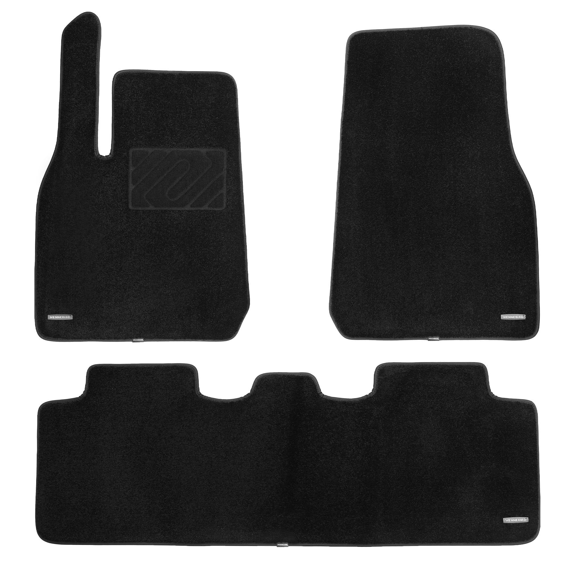 WENNEBIRD Superior Carpet Floor Mats For 2025 Tesla Model Y (Juniper), 0.6 Inch Thickness Rugs, Premium All Weather Anti-Slip Waterproof Floor Liners