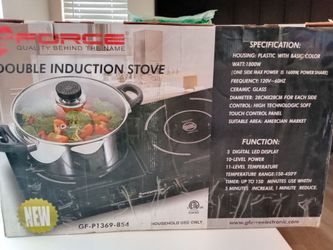 Double induction stove