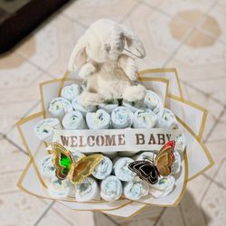 Diaper Bouquet For Baby Shower