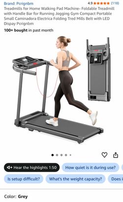 Treadmills for Home Walking Pad Machine- Foldable Treadmill with Handle Bar for Running Jogging Gym Compact Portable Small Caminadora Electrica Foldin