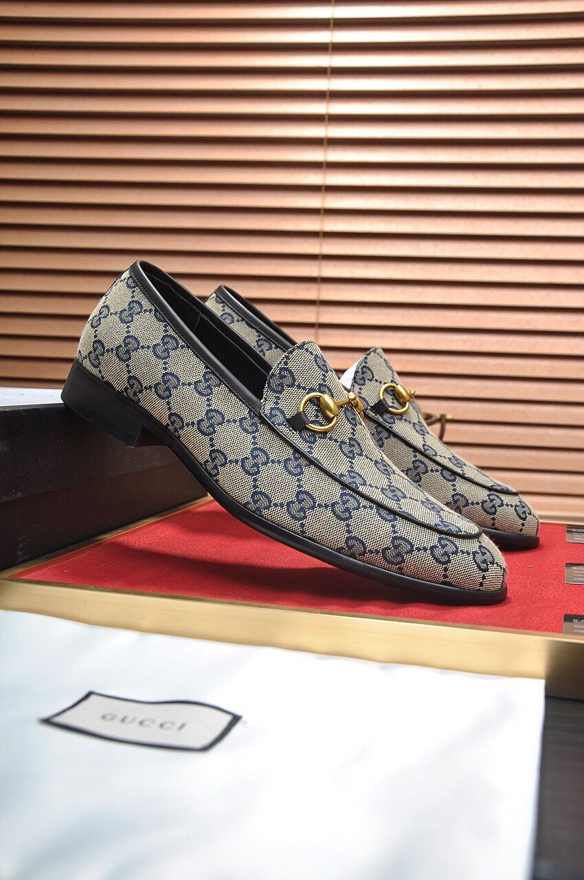 Gucci GG Men’s Leather Shoes With Box New