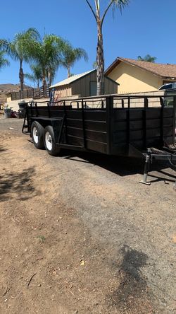 Black Tandem Axle Utility Trailer