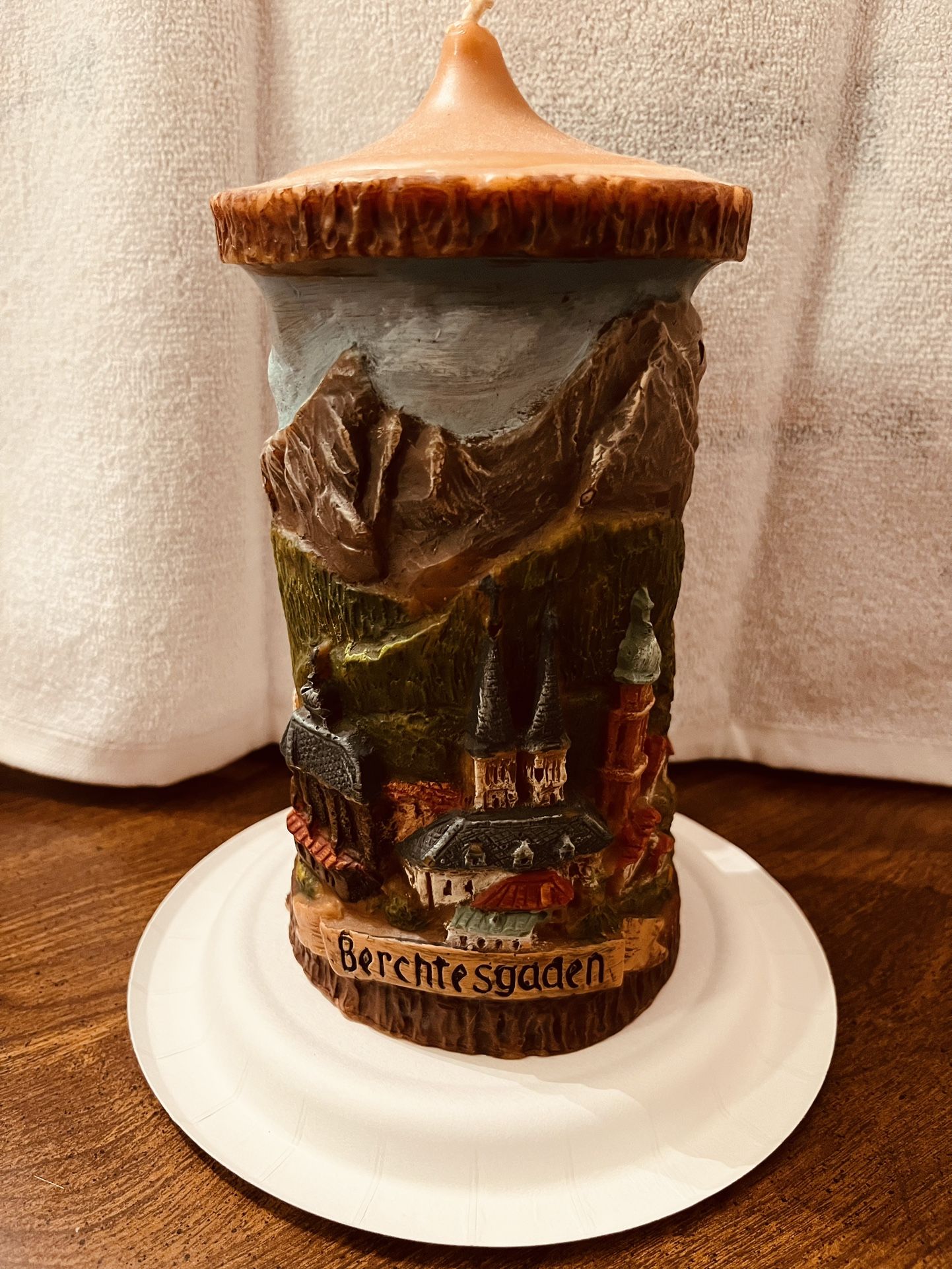German Candle, 8” Tall, Berchtesgaden
