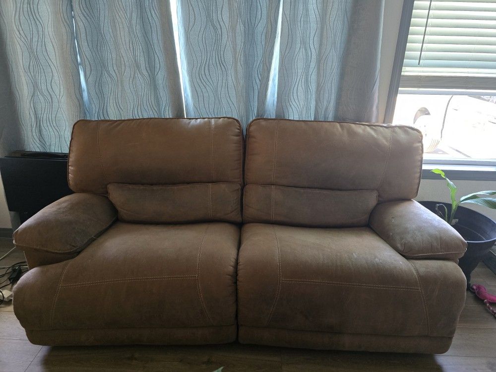 Power Recliner Leather Sofa
