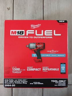 Milwaukee m18 fuel impact 3/4 one key