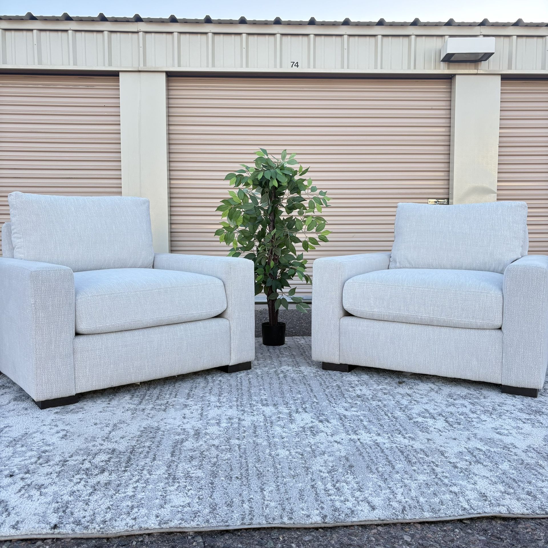 (2) Restoration Hardware Maxwell Chairs - Delivery 
