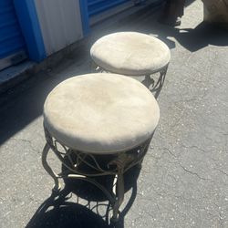 2 Stools (suede)