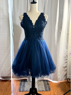 Navy blue  formal dress  (small)