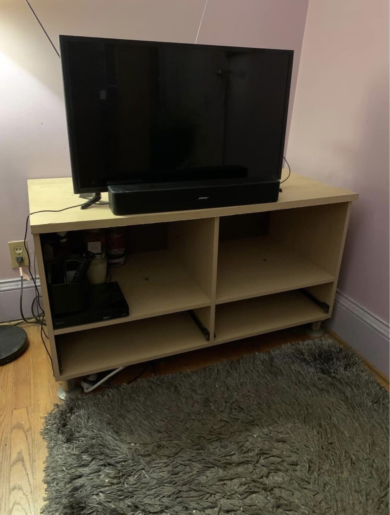 Heavy Duty Wood TV Stand With Drawers (Target)