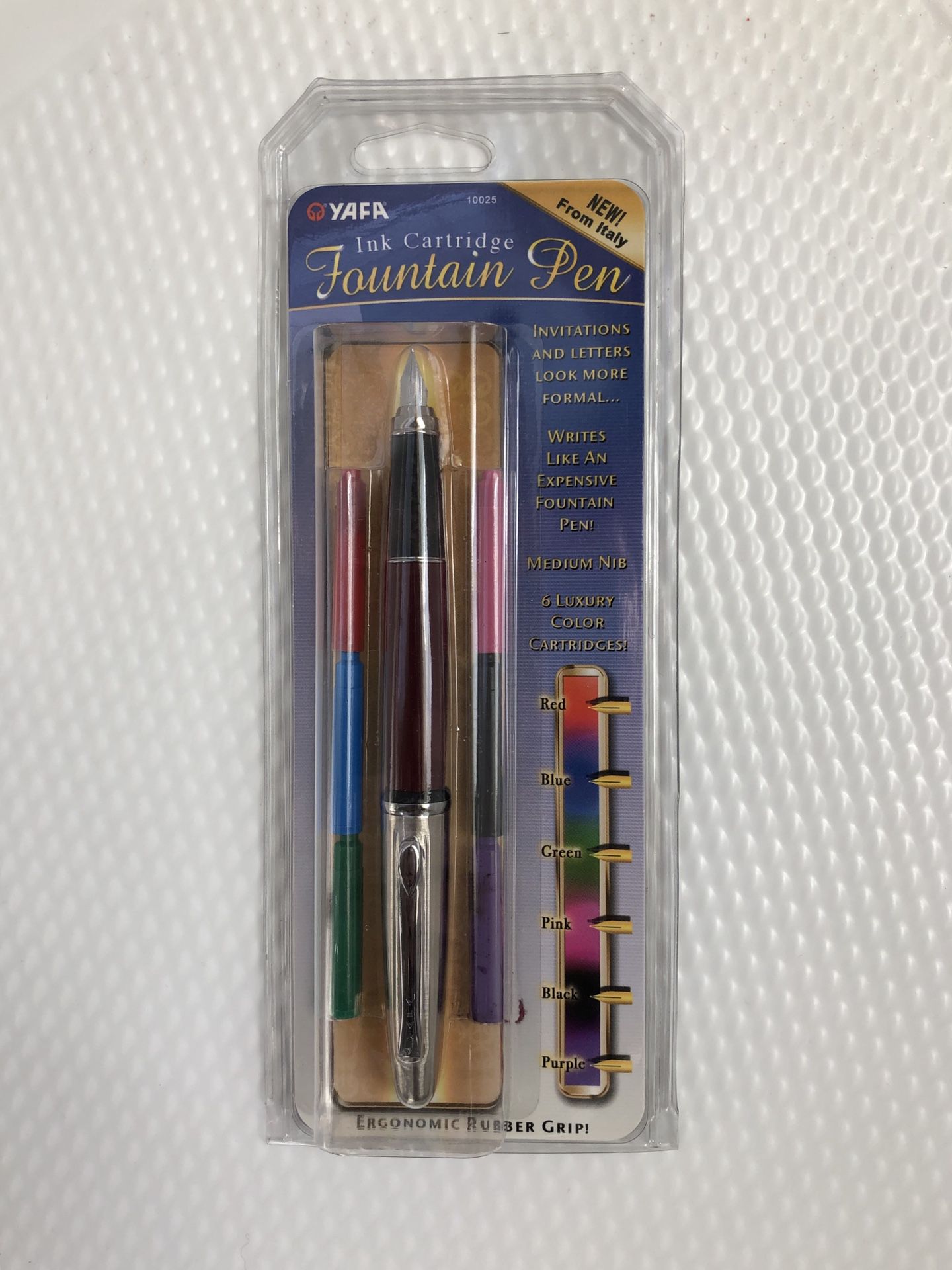 New YAFA Fountain Pen. 6 colors. Sealed! Italy.