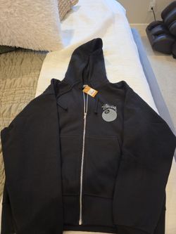 Stussy 8 Ball Zip-Up Hoodie Black