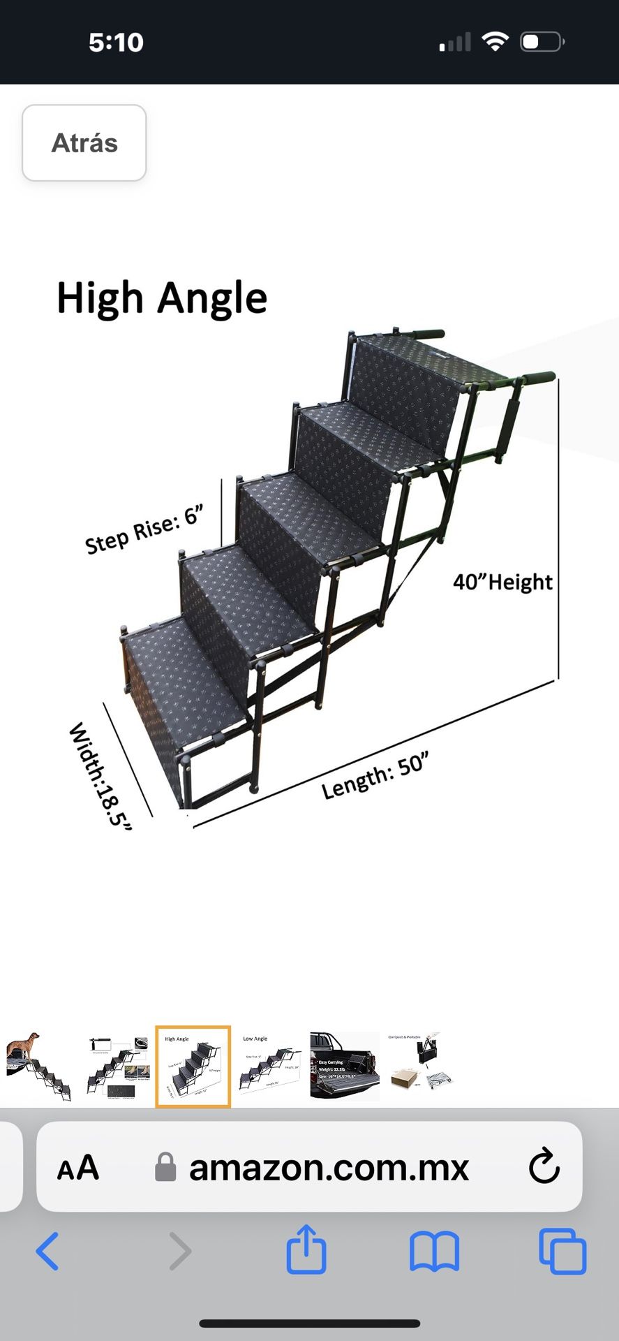 Escalera Plegable Para Perros