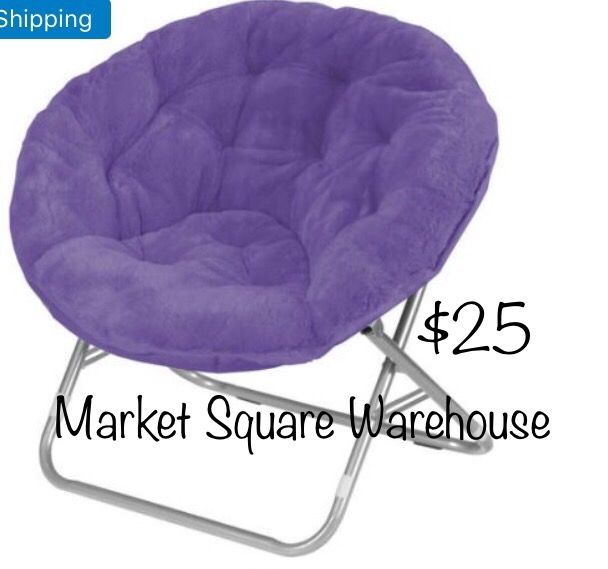 Purple saucer chair