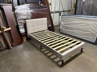 Twin bed frame with mattress