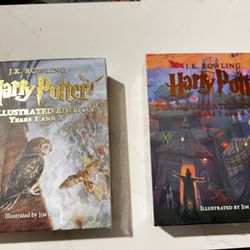 Harry Potter The Illustrated Editions Hard Cover Books Years 1-2 And 3-4 