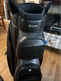 One  With Golf Leather Cart Bag 15 Way