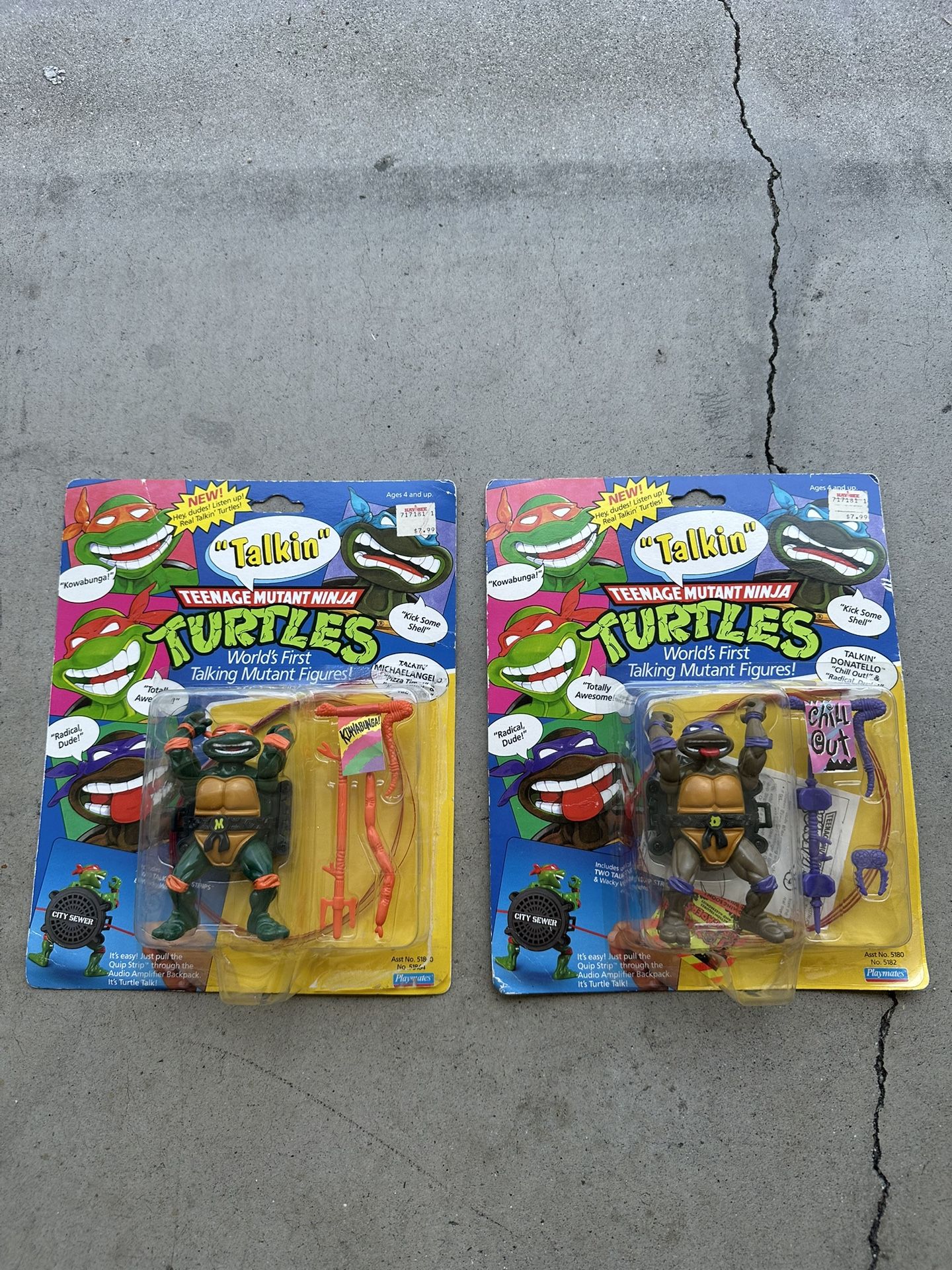 1991 Teenage Mutant Ninja Turtles 🐢 TMNT Talkin Michelangelo TMNT Teenage Mutant Ninja Turtles Talkin Donatello 1991 Playmates NRFP MOSC Nice