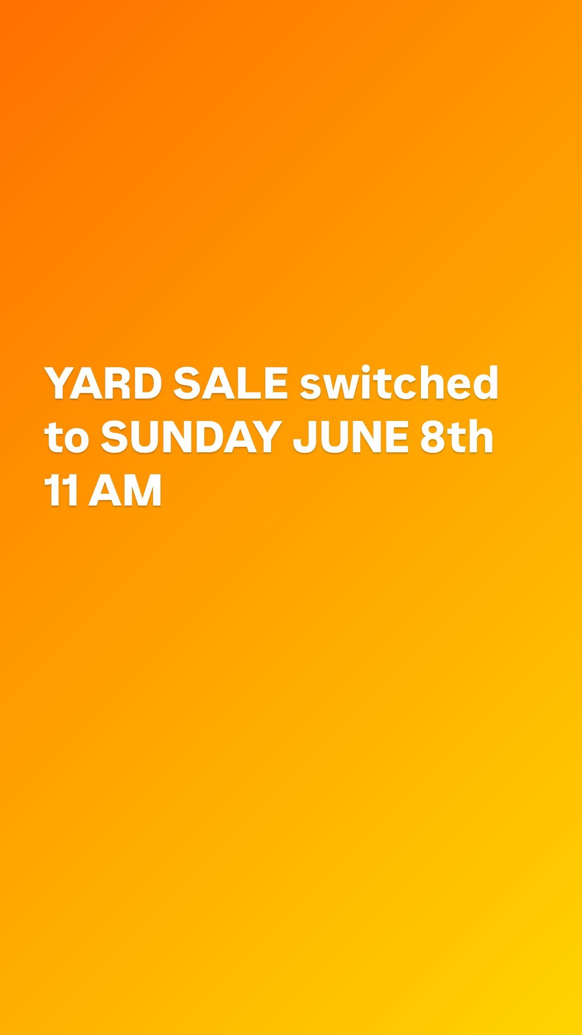 YARD SALE JUNE 8th 11 AM SUNDAY EASTON PA