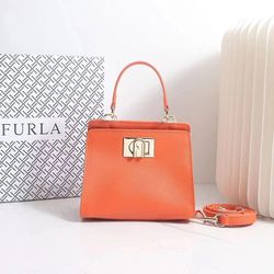 Leather Mini Handbag Orange
