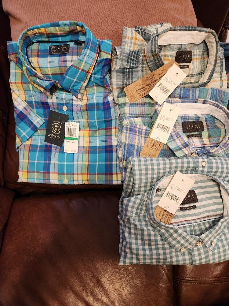 Brand New Men's Short Sleeve Shirts ( 4 Total )