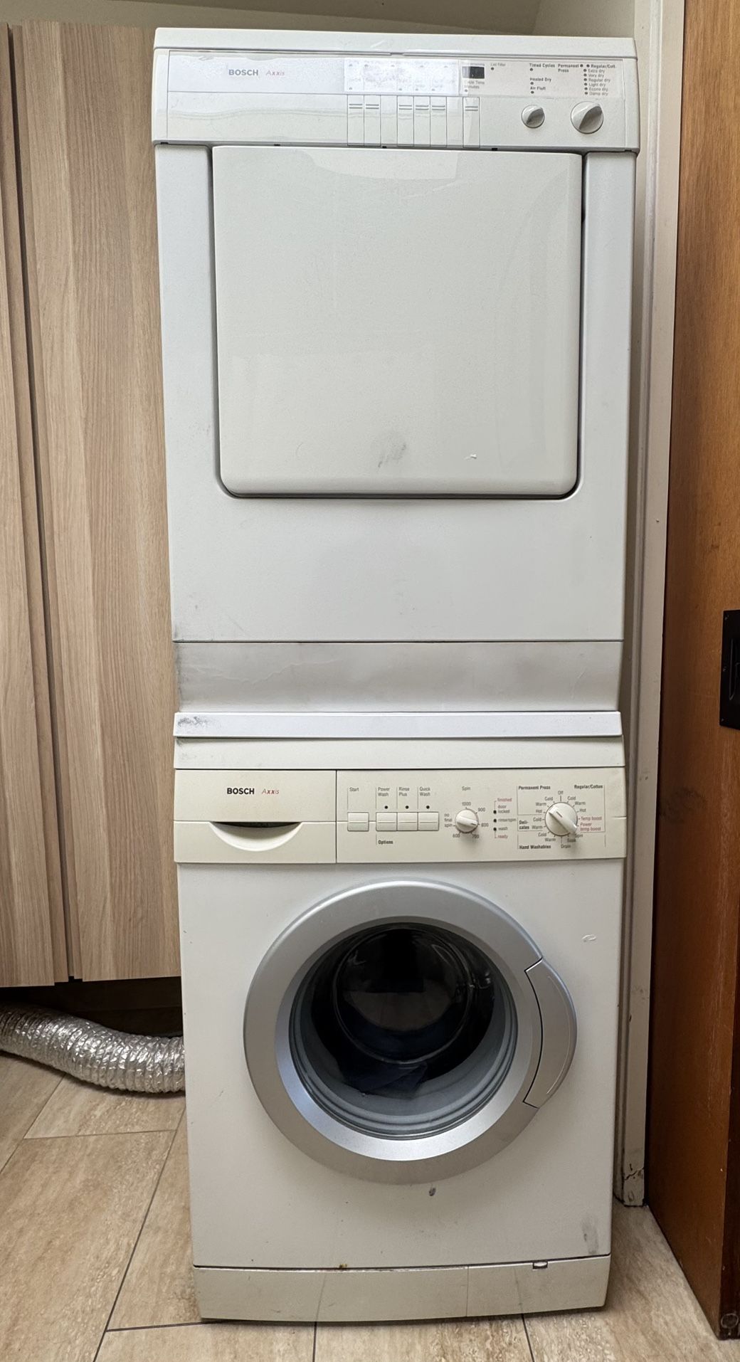Bosch Axxis Stacked Washer and Dryer, Vented