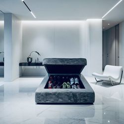 Bovarian Ottoman 41 By 41 Inches With Hidden Storage 