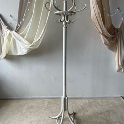 White Wood Coat Rack