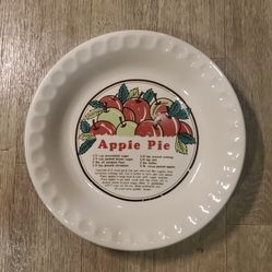 Vintage Apple Pie Recipe Baking Dish