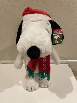 PEANUT SANTA SNOOPY PLUSH DOOR GREETER