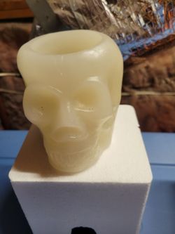 Skull-Shaped Candle Holder