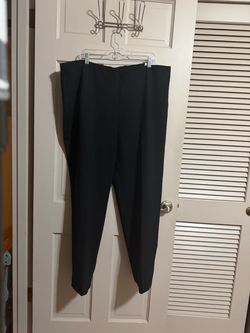 Liz Claiborne Alexis Womens Straight Pull-On Pant NWT Black Size 2X No Gap Waist