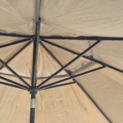 Outside Lawn Table With.  Umbrella 
