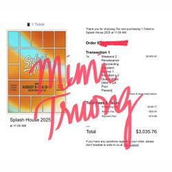 Splash House W2 Renaissance hotel package w/ 5 tickets