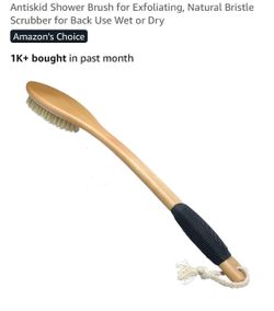 Long handle bath brush, new