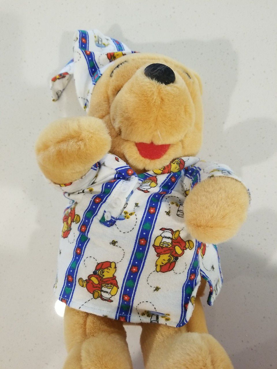 Disney Bedtime Winnie The Pooh Teddy Bear Plush in Pajamas