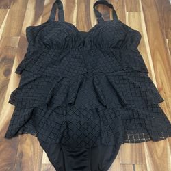 Bai Harbor Tummy Control Swimsuit One Piece Size 16W