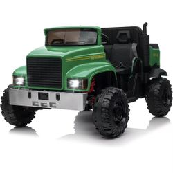 Ride On Car for Kids Baby Car with Remote Control Electric UTV Vehicles with Dump Bed, 24V Kids Electric Car, 4WD Power 4x200W Motors,4xSpring Suspens