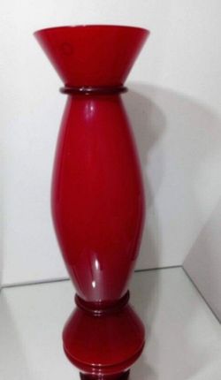 SIGNED ALESSANDRO MENDINI - MURANO GLASS VASE 18"×6"
