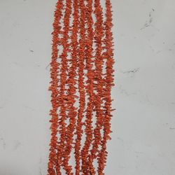Original Red Coral 7 Strands Necklace 