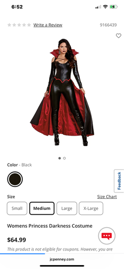 Vampire Costume Adult size M