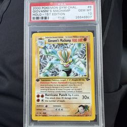 2000 Pokémon Gym Challenge Giovanni's Machamp 1st Edition GEM MT 10